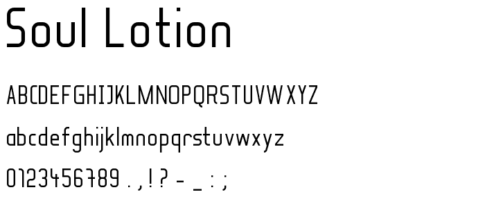 Soul Lotion font